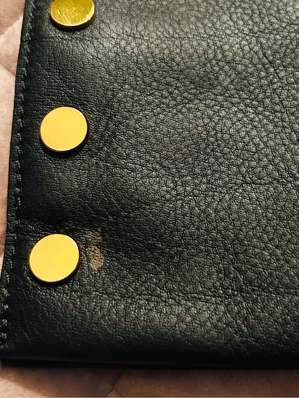 Hammitt Black Leather Crossbody with Gold Grommets - Picture 9 of 13
